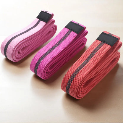 3Pcs Fabric Booty Long Resistance Bands Cloth Legs Butt Exercise Bands Elastic Hip Bands Fitness Workout Strength Training Loop